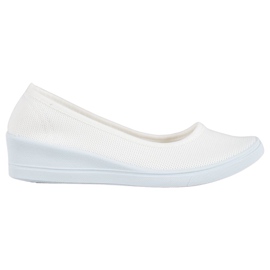 SHELOVET Ballerines Décontractées Blanches