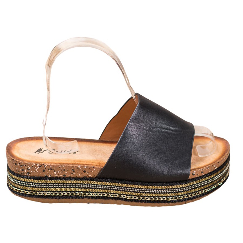 SHELOVET Pantoufles noires sur la plate-forme le noir SHELOVET Pantoufles noires sur la plate-forme le noir