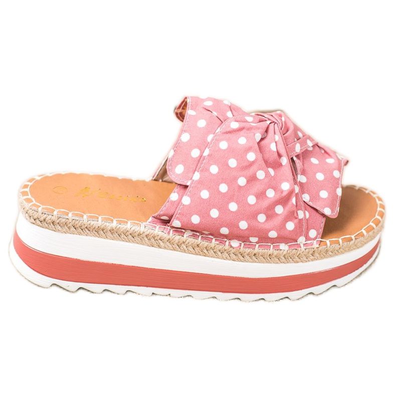 SHELOVET Pantoufles Sur Une Haute Plate-Forme rose