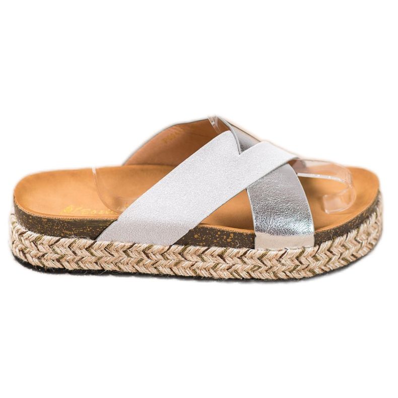 SHELOVET Pantoufles Sur La Plateforme gris