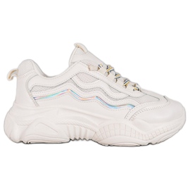 SHELOVET Baskets à lacets blanc