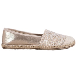 SHELOVET Espadrilles Dorées À Paillettes