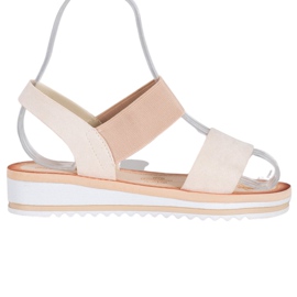Mannika Sandales en daim sur la plate-forme brun