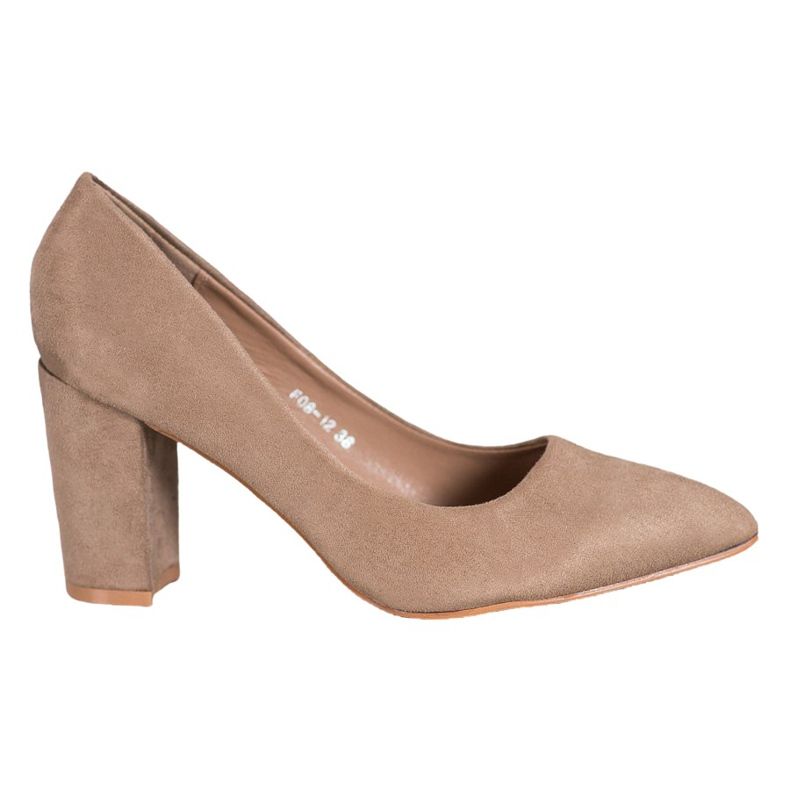 SHELOVET Talons hauts en daim multicolore kaki