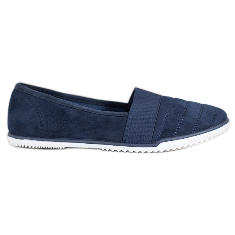 Bona Chaussures à enfiler en daim bleu