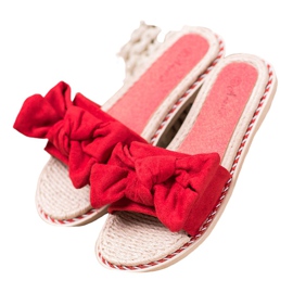 Anesia Paris Pantoufles En Daim Élégantes rouge