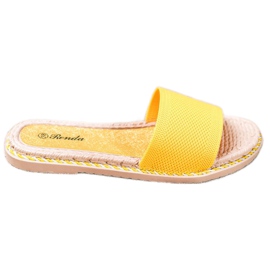 Renda Chaussons Textiles Jaunes