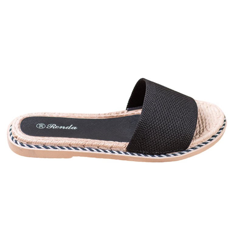 Renda Chaussons Textiles Noirs le noir Renda Chaussons Textiles Noirs le noir