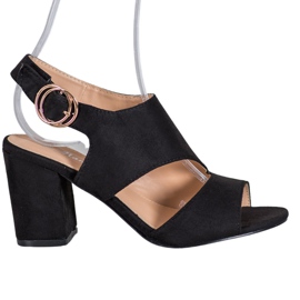 Mannika Sandales noires à talons hauts le noir