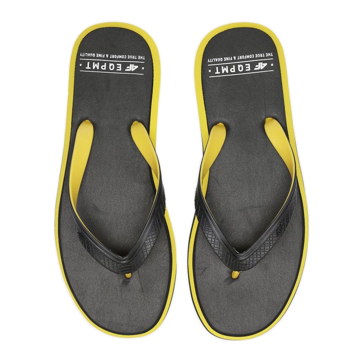 Tongs 4F M H4L20 KLM005 le noir jaune