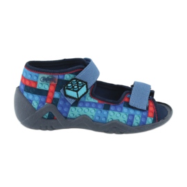Chaussures enfant Befado 250P094 rouge bleu marine bleu multicolore