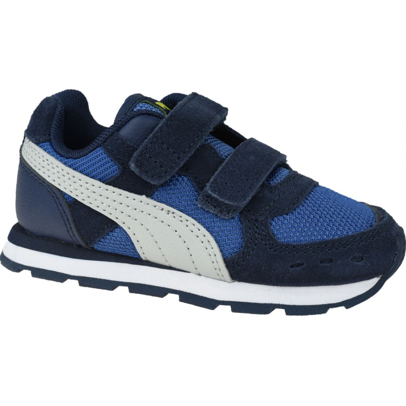 Puma Vista V Bébés Jr 369541-09 blanche bleu marin bleu Puma Vista V Bébés Jr 369541-09 blanche bleu marin bleu