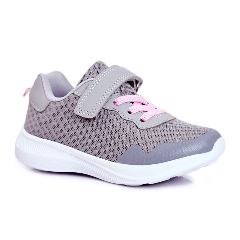 EVE Chaussures Sport Enfants Avec Velcro Gris Mirabell