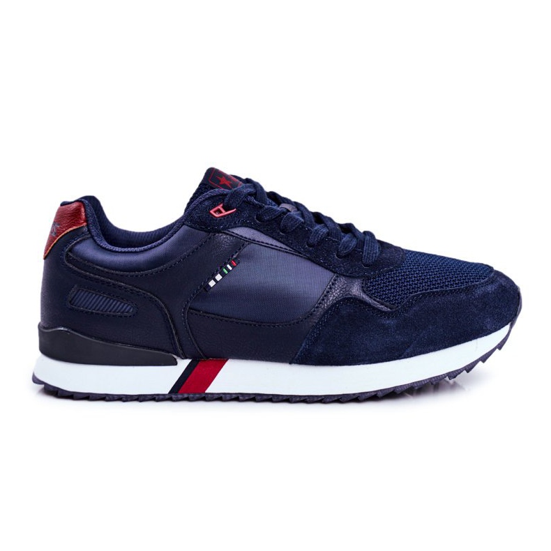 EVE Chaussures Sport Homme Cuir Daim Bleu Marine Fonsi