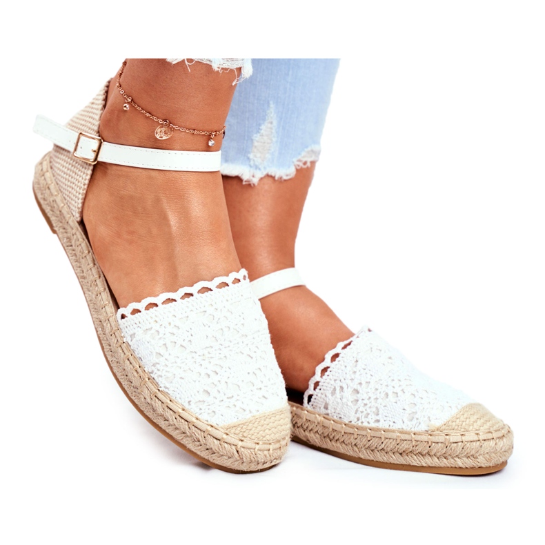 Espadrilles Femme Sur Plateforme Lin Blanc Vienna blanche Espadrilles Femme Sur Plateforme Lin Blanc Vienna blanche