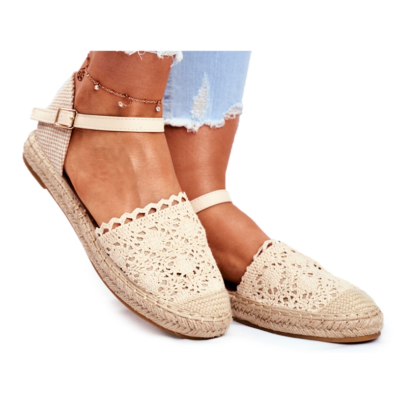 Espadrilles Femme Sur Plateforme Beige Vienna