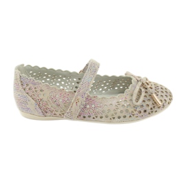 S.Barski Ballerines Ajourées avec Velcro Barski Remtro brun multicolore