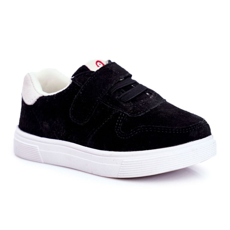 Apawwa Baskets Enfant Suède Velcro Noir Trelmo ['le noir'] le noir
