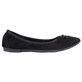 Diamantique Ballerines décontractées en daim le noir