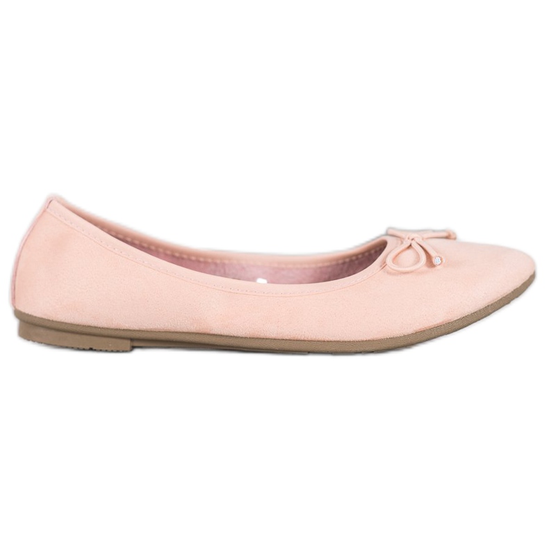 Diamantique Ballerines décontractées en daim multicolore rose