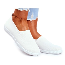 Baskets Femme Baskets Slip-on Blanc Grigio blanche