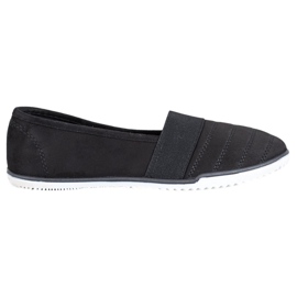 Bona Chaussures à enfiler en daim le noir
