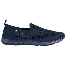 Bona Slipons Ajourés bleu marine bleu
