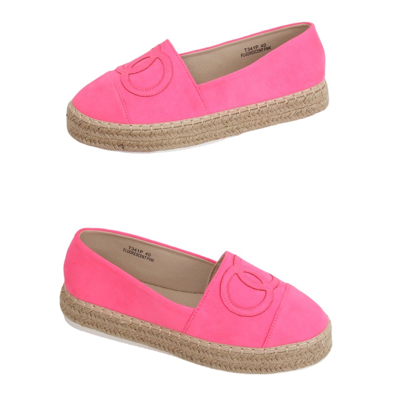 Espadrilles fluo femme T341P Rose Fluo