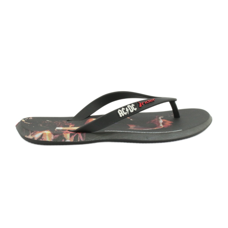 RIDER 82799 ACDC tongs THONG AD homme BRÉSIL le noir multicolore