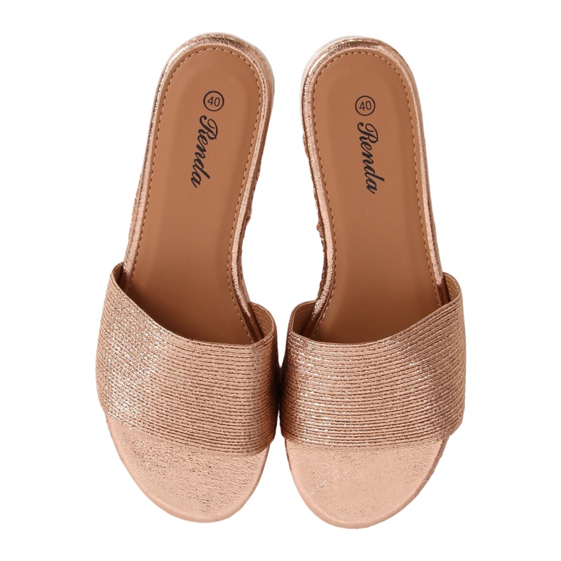 Chaussons femme champagne 222-32 Champagne d'or