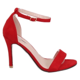 Red GG-86P Sandales rouges sur talon haut Red GG-86P Sandales rouges sur talon haut