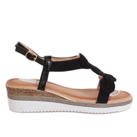 Sandales noires pour femmes L6628 Noir le noir