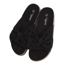 Chaussons en liège noir G-580 Noir