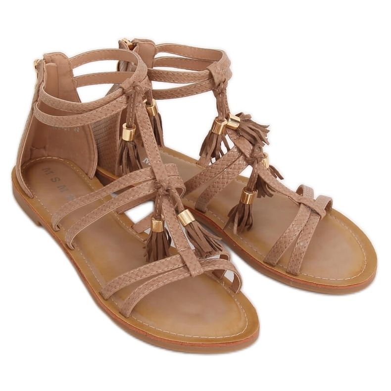 Sandales Boho beige JN806 Kaki Sandales Boho beige JN806 Kaki