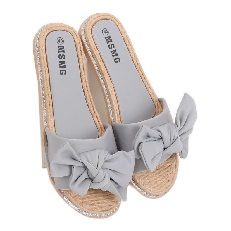 Gris Chaussons femme gris WS9020 Gris clair