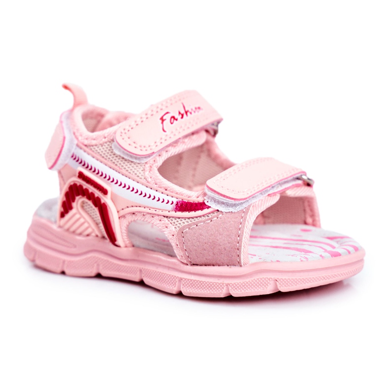 PL1 Sandales Enfant à Velcro Rose Grobino PL1 Sandales Enfant à Velcro Rose Grobino