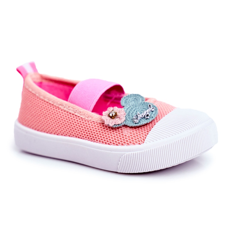Le Scarpe Baskets enfant à Velcro Saumon Estienne rose