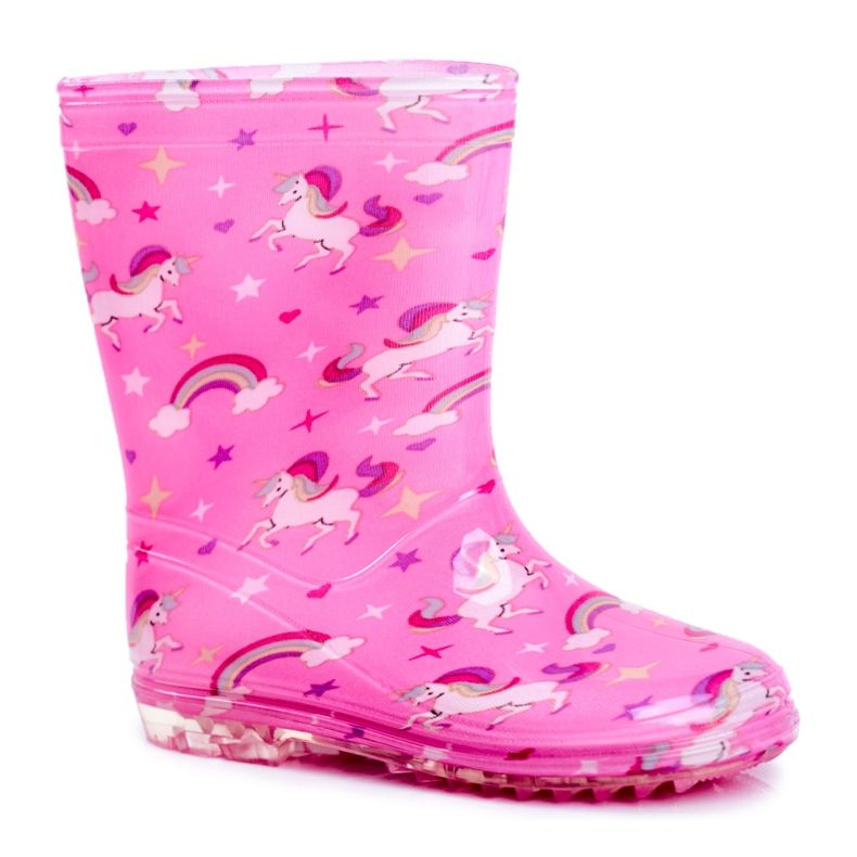 Bottes de pluie en caoutchouc pour enfants Licorne Rose Bottes de pluie en caoutchouc pour enfants Licorne Rose
