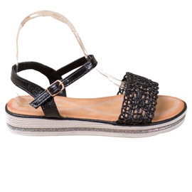 Renda Sandales sur la plate-forme le noir Renda Sandales sur la plate-forme le noir