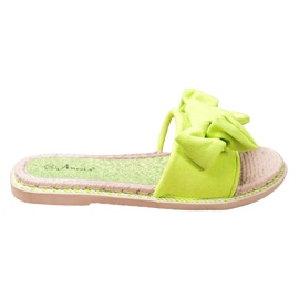 Anesia Paris Pantoufles En Daim Élégantes vert Anesia Paris Pantoufles En Daim Élégantes vert