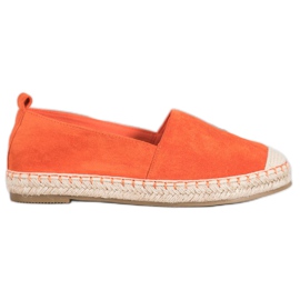 Anesia Paris Espadrilles confortables en daim orange