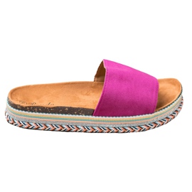 Renda Pantoufles Sur La Plateforme violet