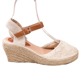Renda Espadrilles Avec Boucle brun