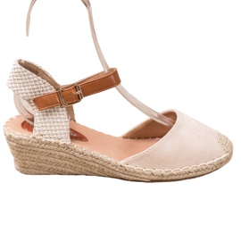 Renda Espadrilles Au Talon Découvert brun