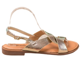Renda Sandales Avec Effet Holo doré