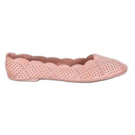 Small Swan Ballerines ajourées rose