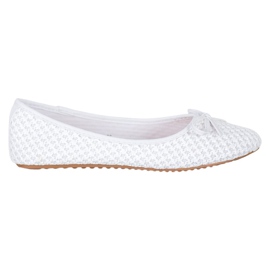 Small Swan Ballerines tressées blanc