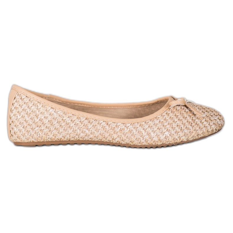 Small Swan Ballerines tressées brun