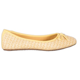 Small Swan Ballerines tressées jaune Small Swan Ballerines tressées jaune