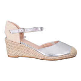 Small Swan Espadrilles Compensées gris